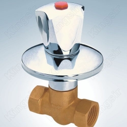 Brass Shower Valve With Stainless Steel Flange And Zinc Knob