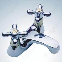 double handle basin tap