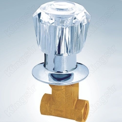 Brass Shower Valve With Zinc Flange And Acryl Knob