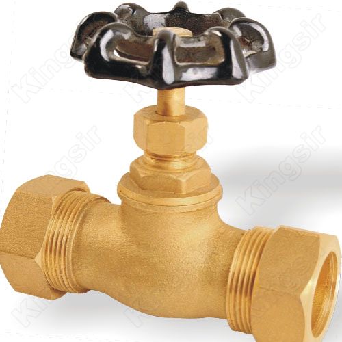 Brass Stop Valve With Pipe Union