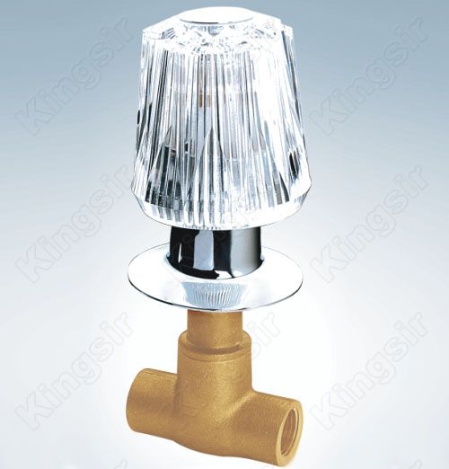 Brass Shower Valve With Zinc Flange And Acryl Knob